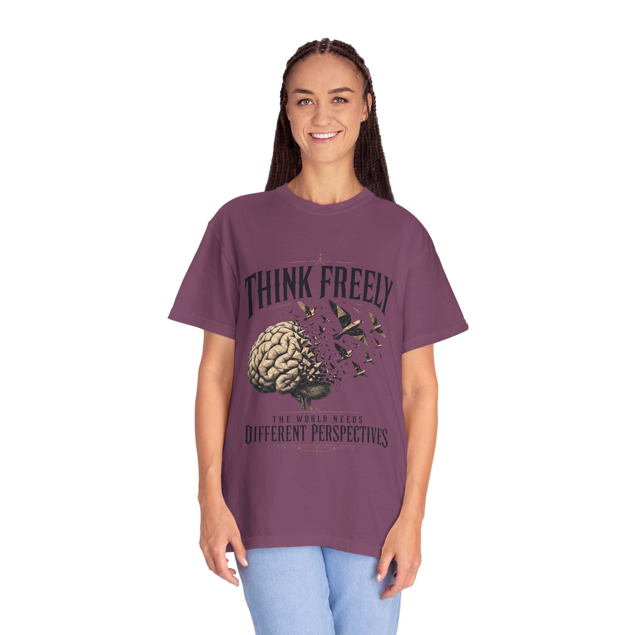Think Freely T-Shirt — 'The World Keeps Different Perspectives' Graphic Tee