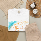 Thank You Wave T-Shirt — Watercolor Teal & Gold Appreciation Tee