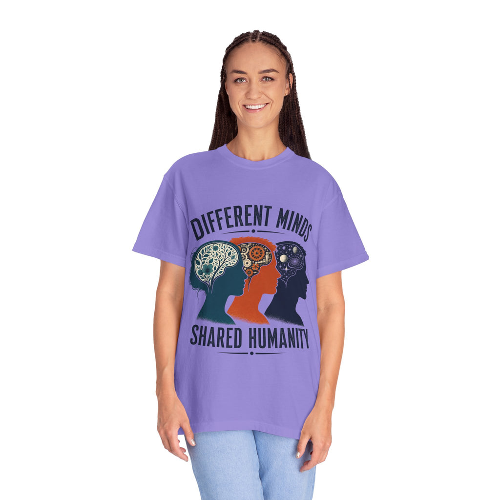 Different Minds Shared Humanity T-Shirt — Unity & Neurodiversity Awareness Tee