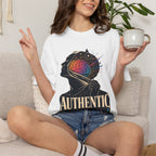 Authentic Is Beautiful Graphic T-Shirt — Pride Rainbow Mind Empowerment Tee