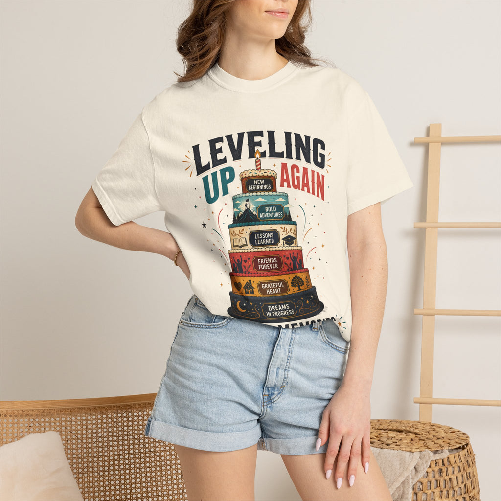 Leveling Up Again T-Shirt — "Making Memories Since Day One" Gamer Birthday Tee