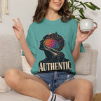 Authentic Is Beautiful Graphic T-Shirt — Pride Rainbow Mind Empowerment Tee