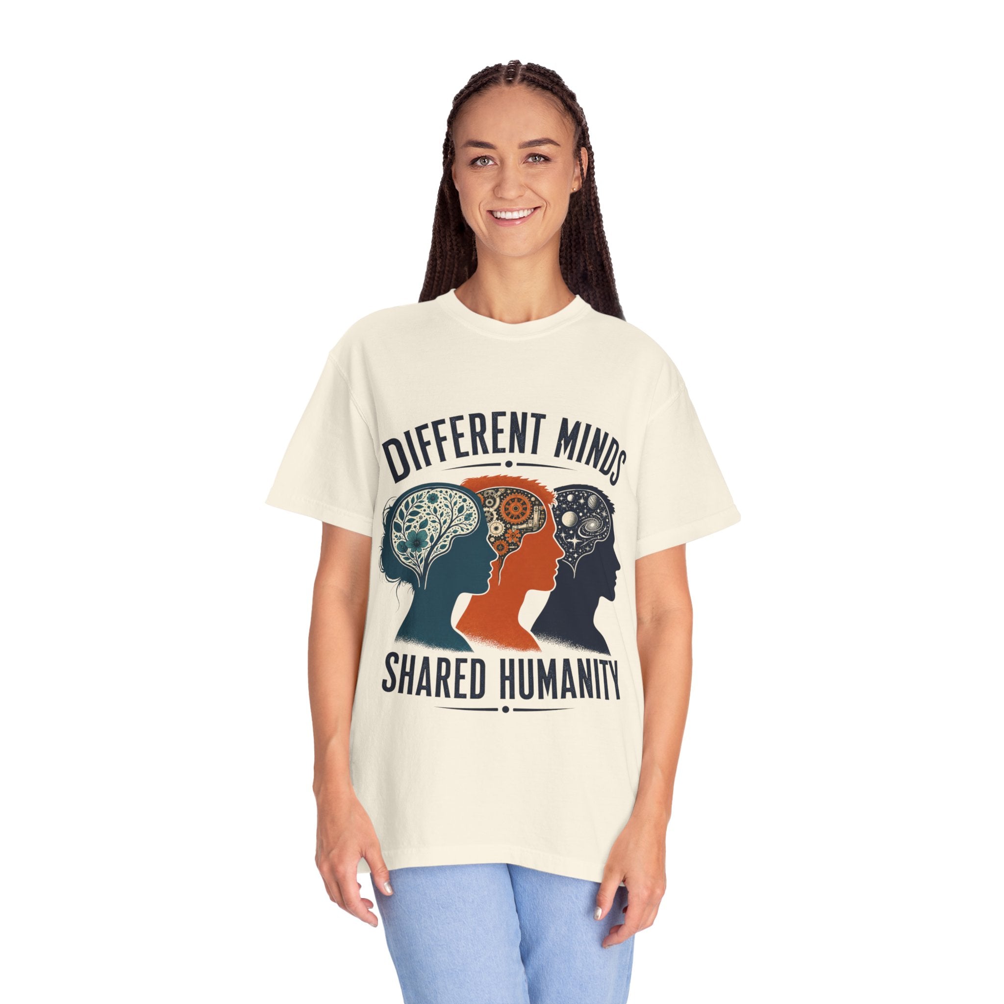 Different Minds Shared Humanity T-Shirt — Unity & Neurodiversity Awareness Tee