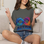 Autism Acceptance T-Shirt — Infinity Puzzle Rainbow Design