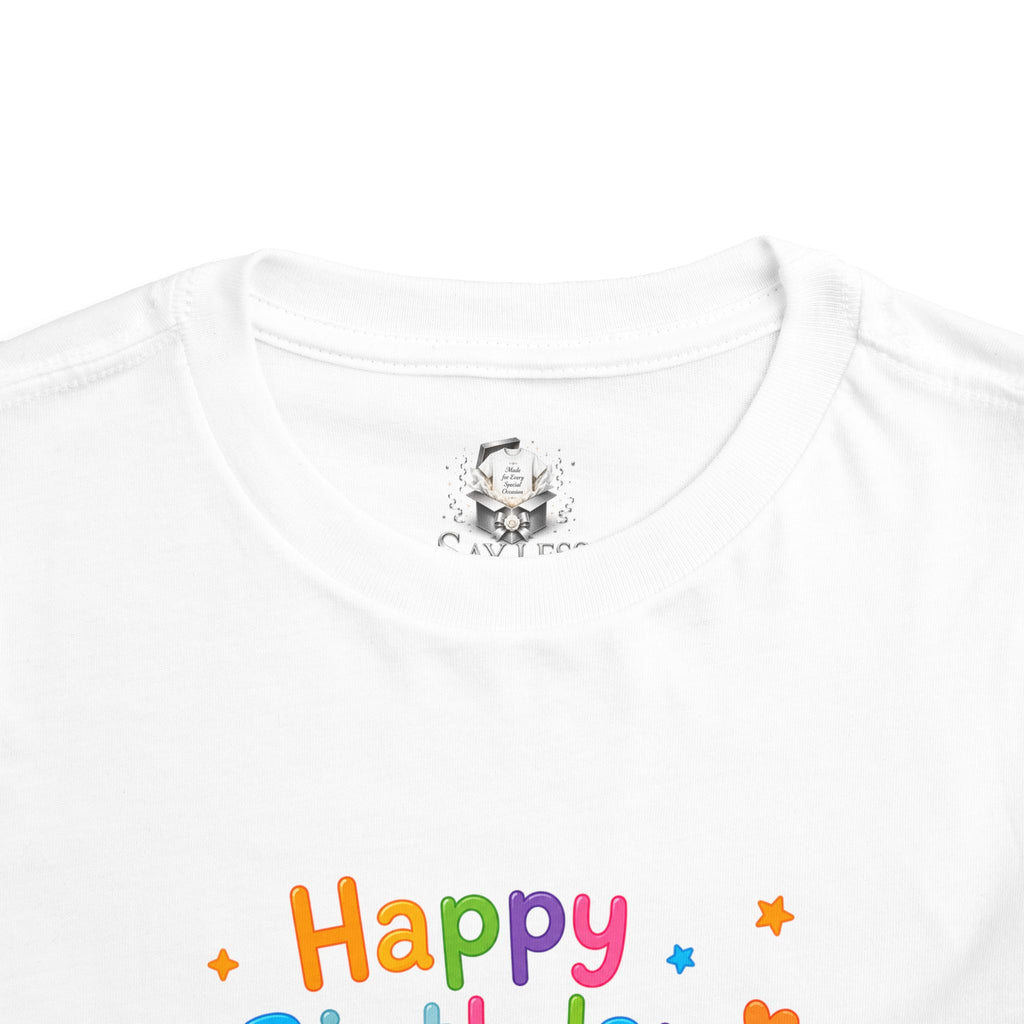 1st Birthday Toddler Tee – "Happy Birthday" Rainbow Number 1 Shirt