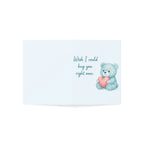 Miss You Greeting Card — "Wish I Could Hug You Right Now" Cute Teddy Bear Sympathy Card (1/10/30/50 pcs)