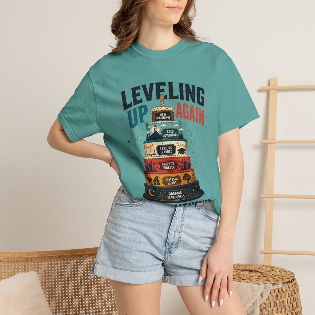Leveling Up Again T-Shirt — "Making Memories Since Day One" Gamer Birthday Tee