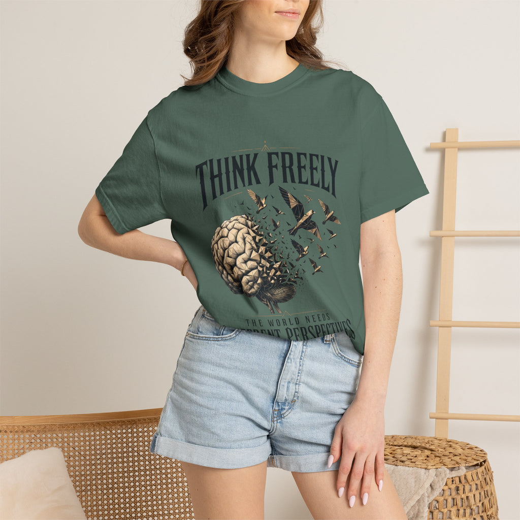 Think Freely T-Shirt — 'The World Keeps Different Perspectives' Graphic Tee