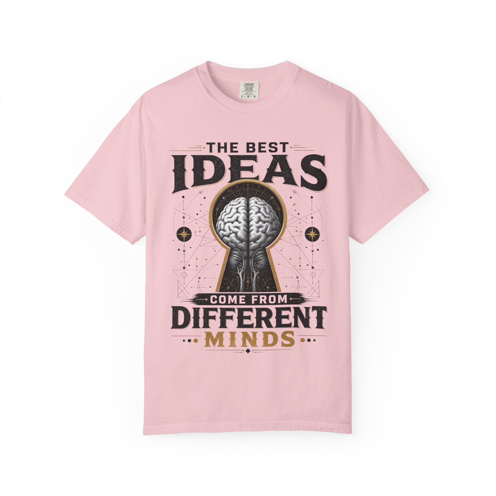 T-Shirt — "The Best Ideas Come From Different Minds" Graphic Tee