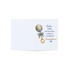 New Baby Card — "Rattles, bottles and lots of love, welcome to parenthood!" (Blank Inside)