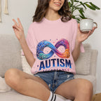 Autism Acceptance T-Shirt — Infinity Puzzle Rainbow Design