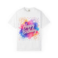 Happy Birthday Watercolor Splash Adult T-Shirt