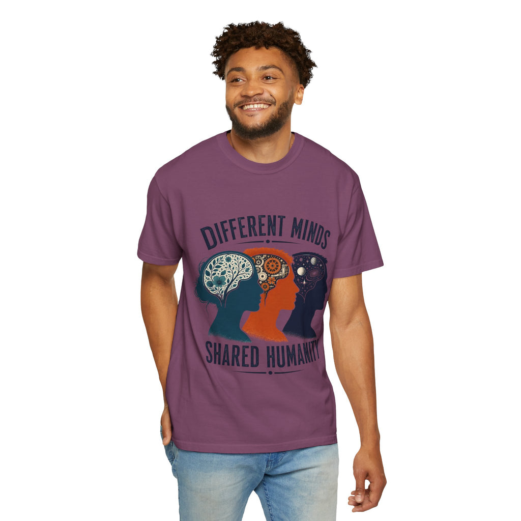 Different Minds Shared Humanity T-Shirt — Unity & Neurodiversity Awareness Tee