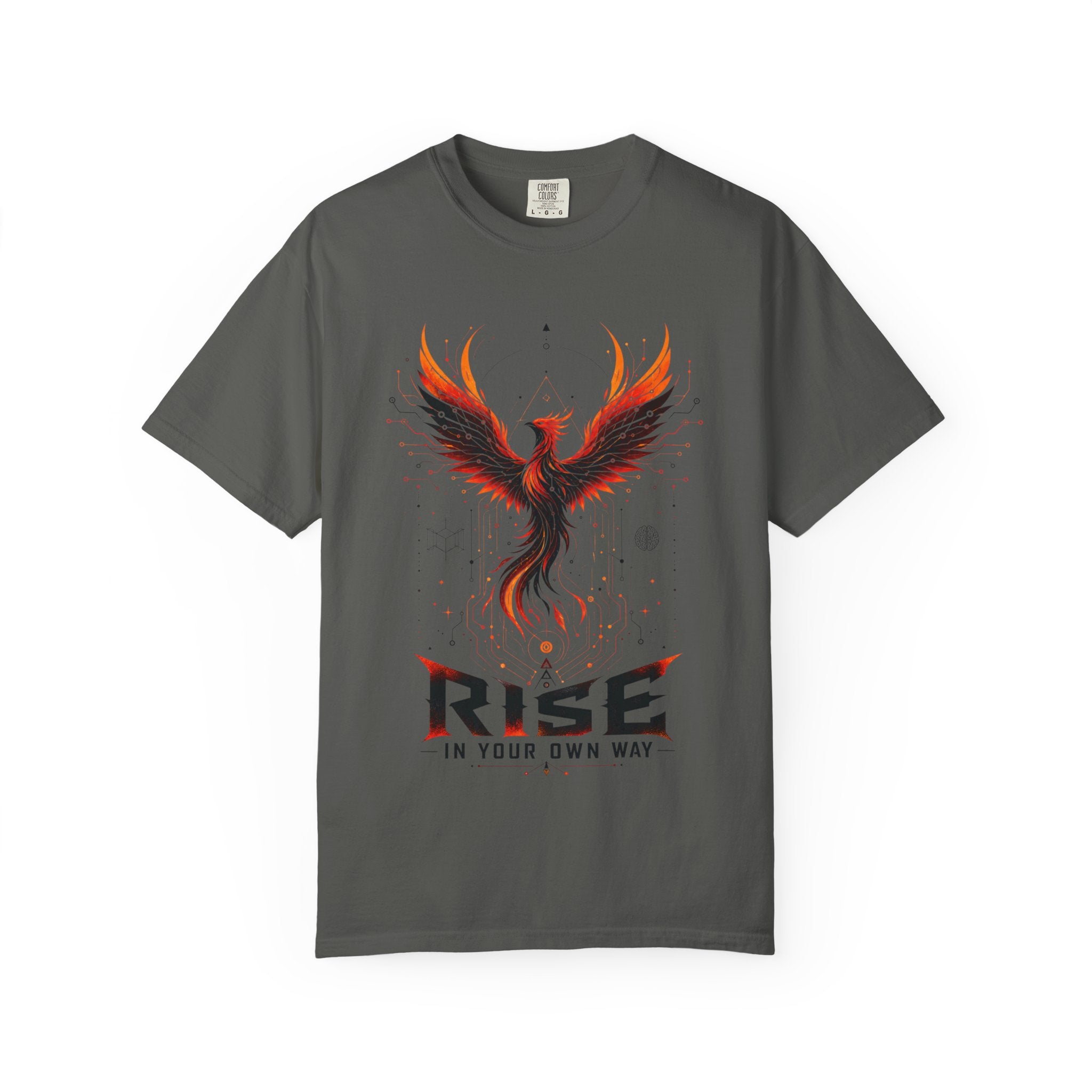 Phoenix Rise T-Shirt — "Rise In Your Own Way" Inspirational Graphic Tee