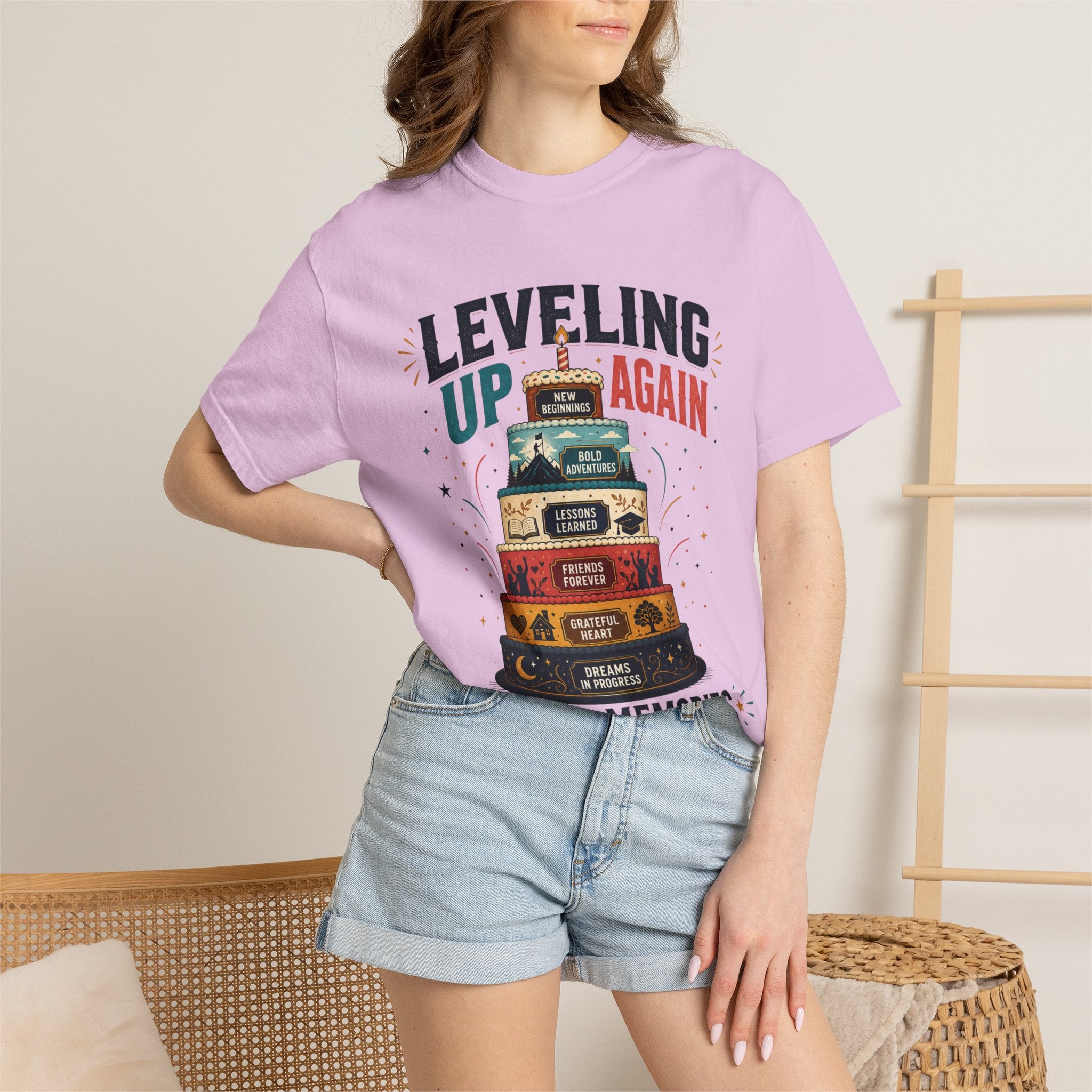Leveling Up Again T-Shirt — "Making Memories Since Day One" Gamer Birthday Tee