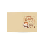 Happy Birthday Coffee Greeting Card — 'Good days start with gratitude and great coffee' (Single or Bulk Pack)