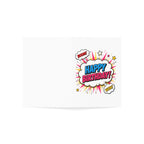 Happy Birthday Pop Art Greeting Card - Comic Style Birthday Card (1/10/30/50 pcs)