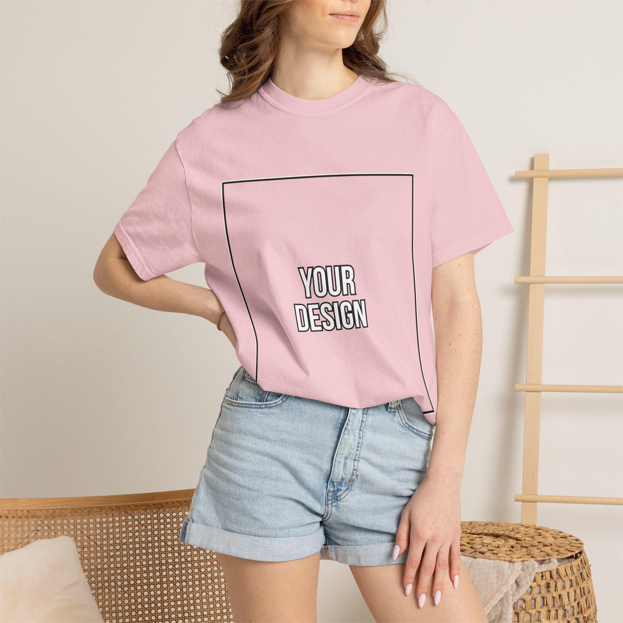Classic Crewneck T‑Shirt — Custom Front Print Template