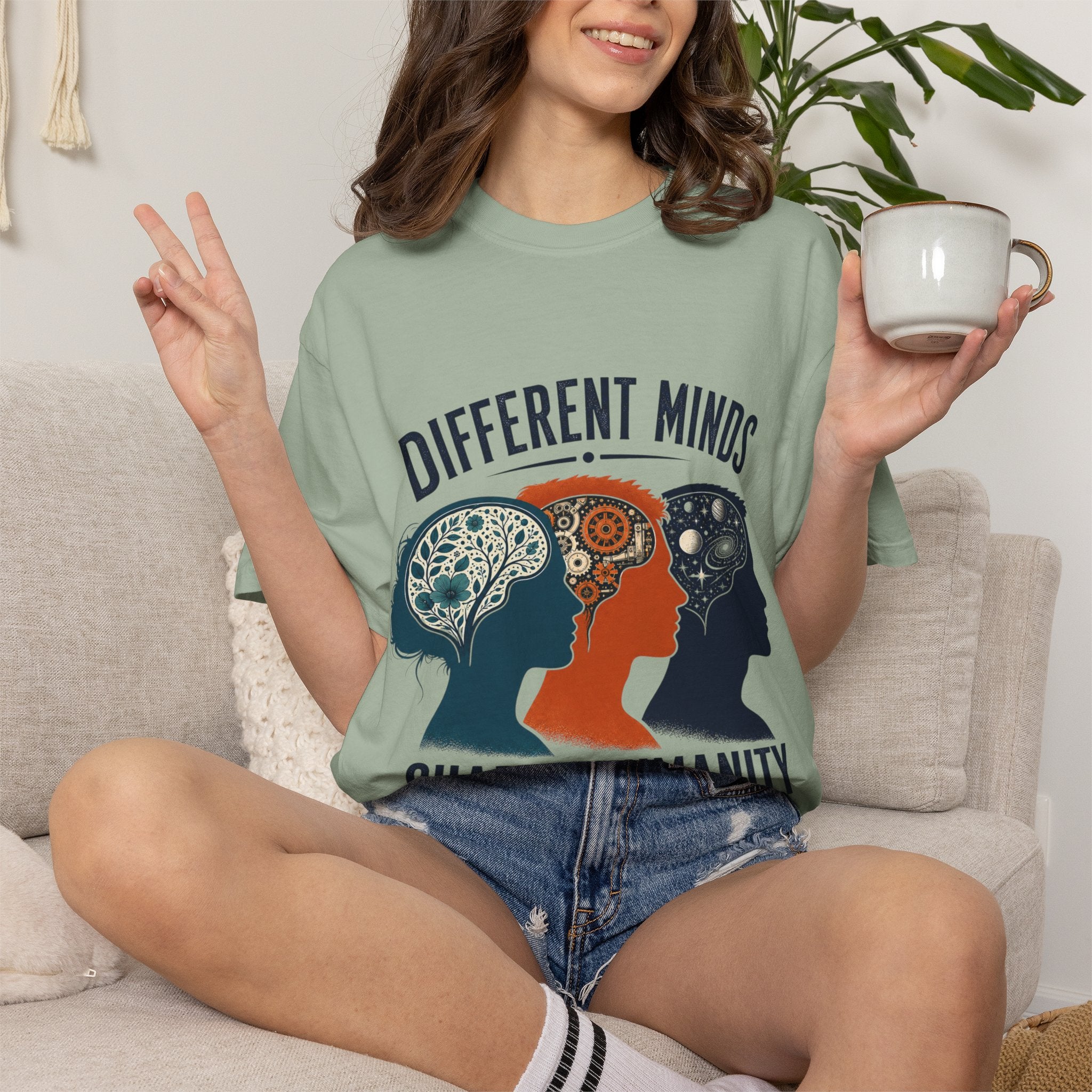Different Minds Shared Humanity T-Shirt — Unity & Neurodiversity Awareness Tee