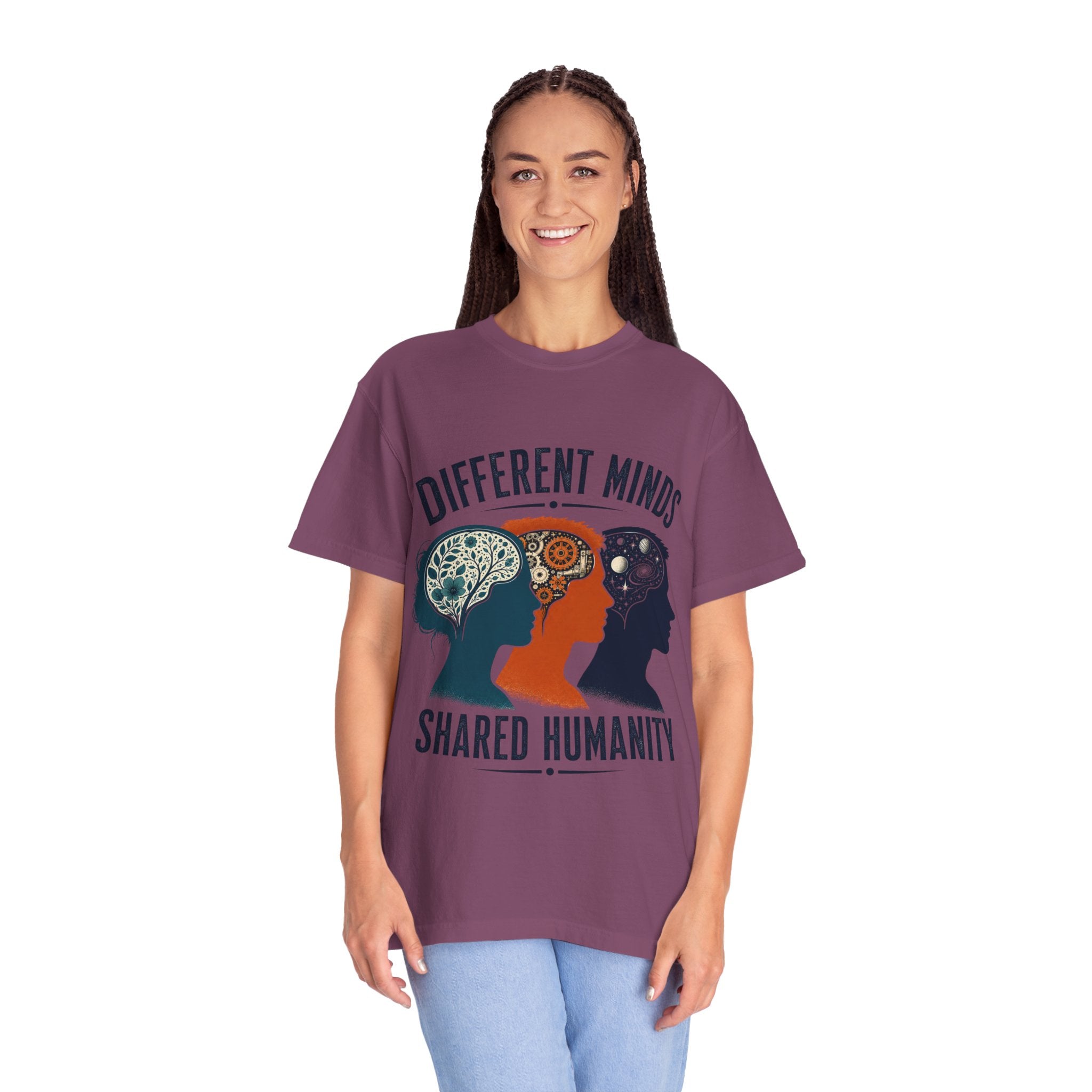 Different Minds Shared Humanity T-Shirt — Unity & Neurodiversity Awareness Tee