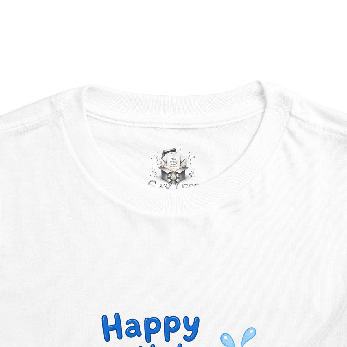 1st Birthday Whale Toddler Tee – "Happy Birthday" Ocean Theme