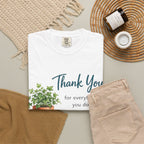 Thank You Teacher T-Shirt — 'Thank You for everything you do!' Book & Plant Appreciation Tee