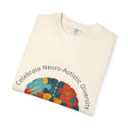 Autistic Neurodiversity Puzzle Brain T-Shirt — "Celebrate Neuro-Autistic Diversity"