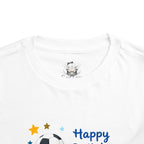 Toddler Tee — "Happy Birthday" Sports Ball Design with Quote
