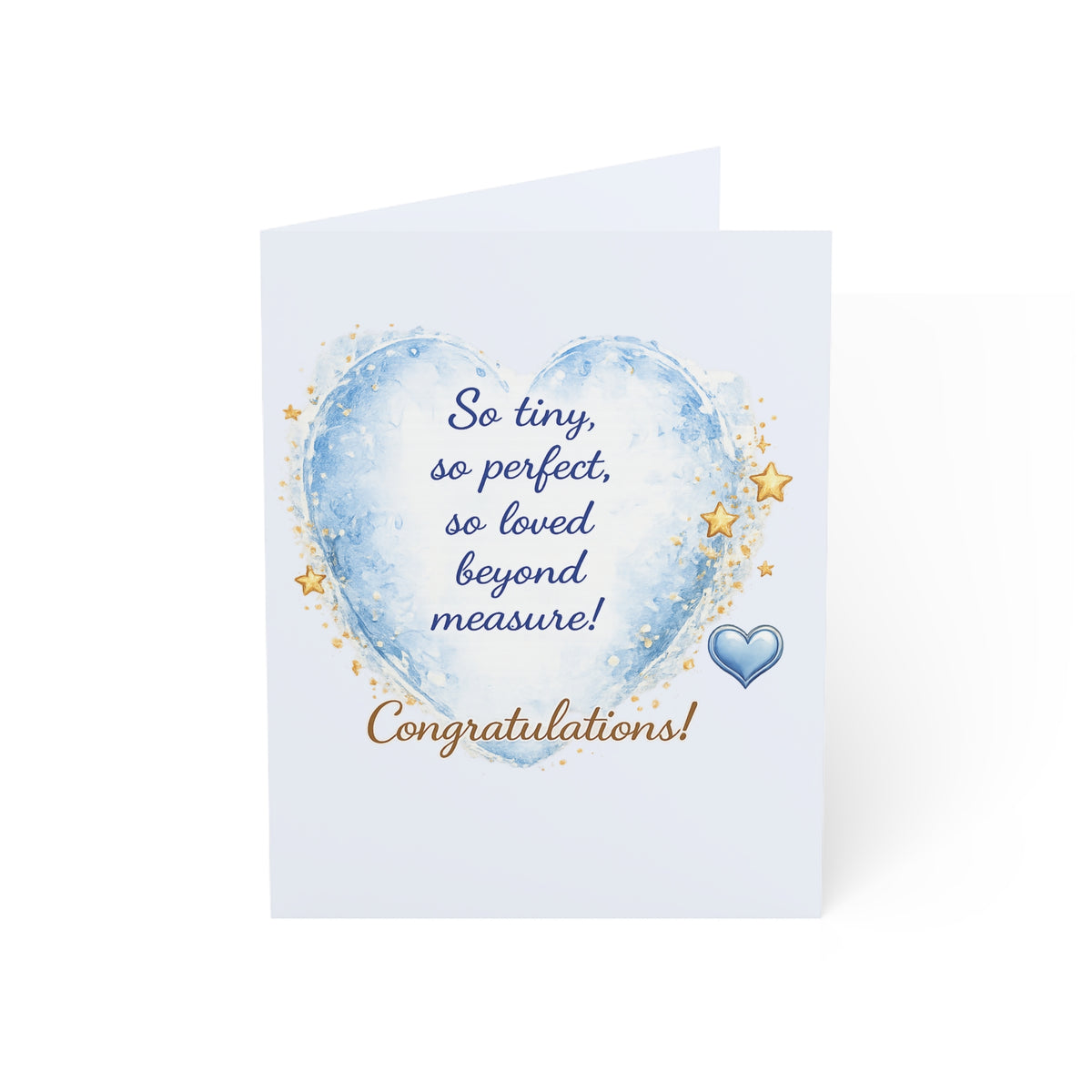 Baby Announcement Greeting Card – "So tiny, so perfect, so loved beyond measure!"