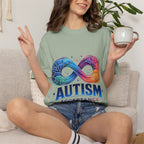 Autism Acceptance T-Shirt — Infinity Puzzle Rainbow Design