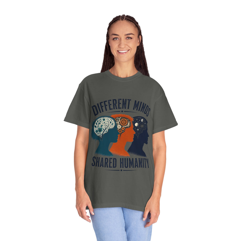Different Minds Shared Humanity T-Shirt — Unity & Neurodiversity Awareness Tee