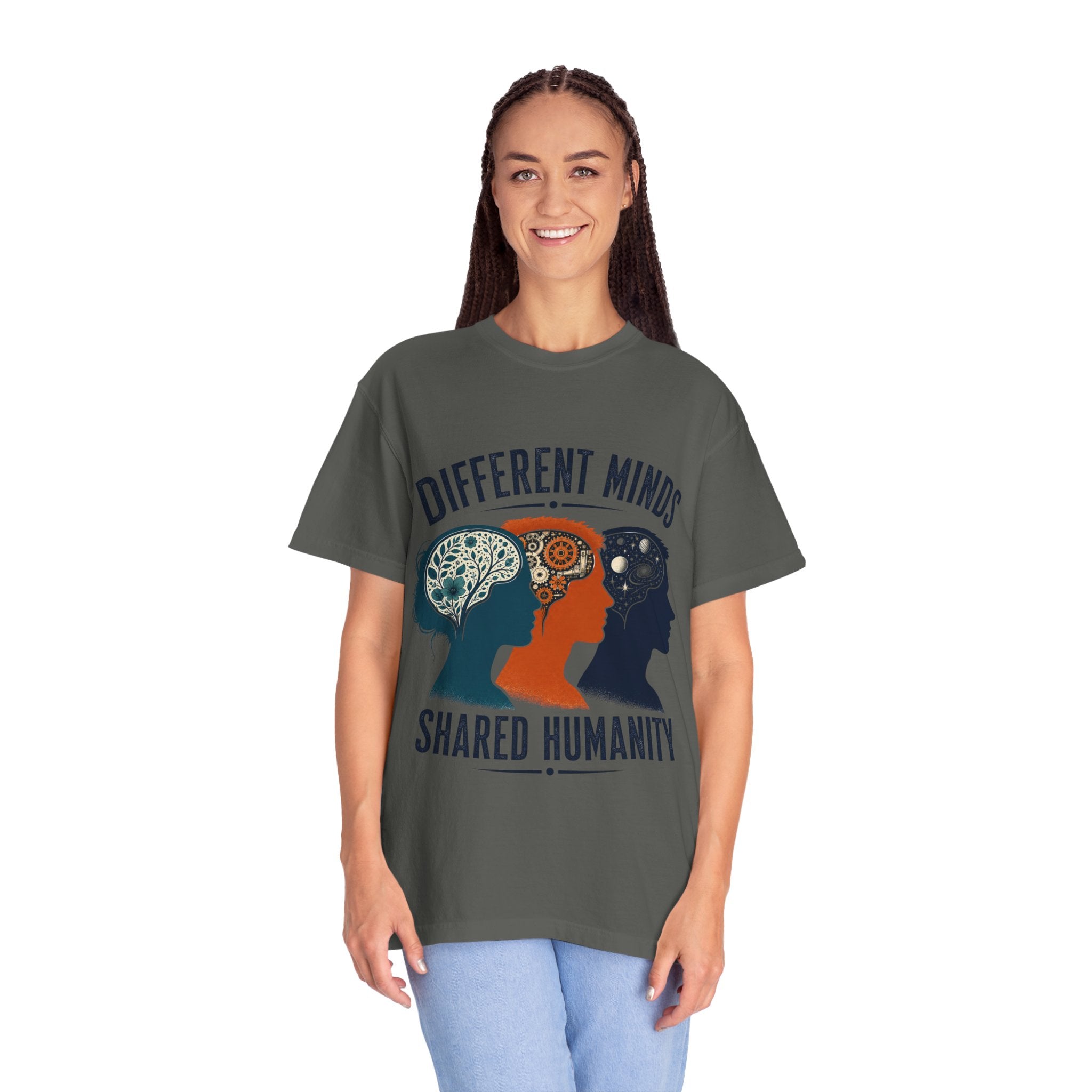 Different Minds Shared Humanity T-Shirt — Unity & Neurodiversity Awareness Tee