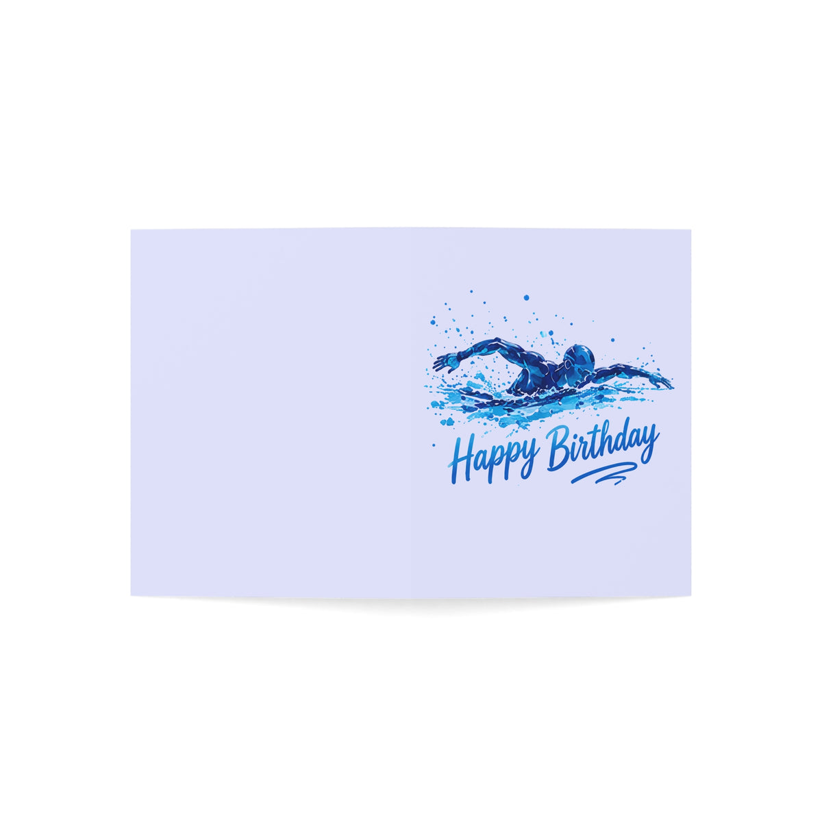 Swimmer 'Happy Birthday' Greeting Card