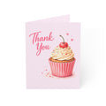 Thank You Greeting Card — Cute Cupcake Design (Single or Bulk Packs)