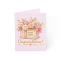 Baby Girl Congratulations Greeting Card — Floral Pink Newborn Card (1/10/30/50 pcs)