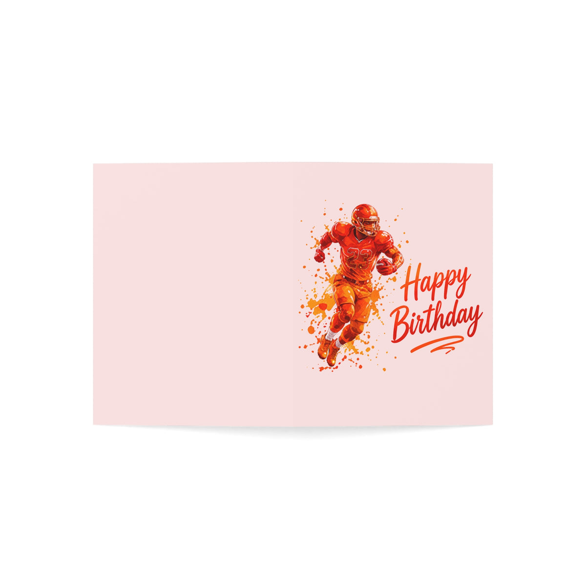 Football Player "Happy Birthday" Greeting Card — Sports-Themed Birthday Card (1/10/30/50 pcs)