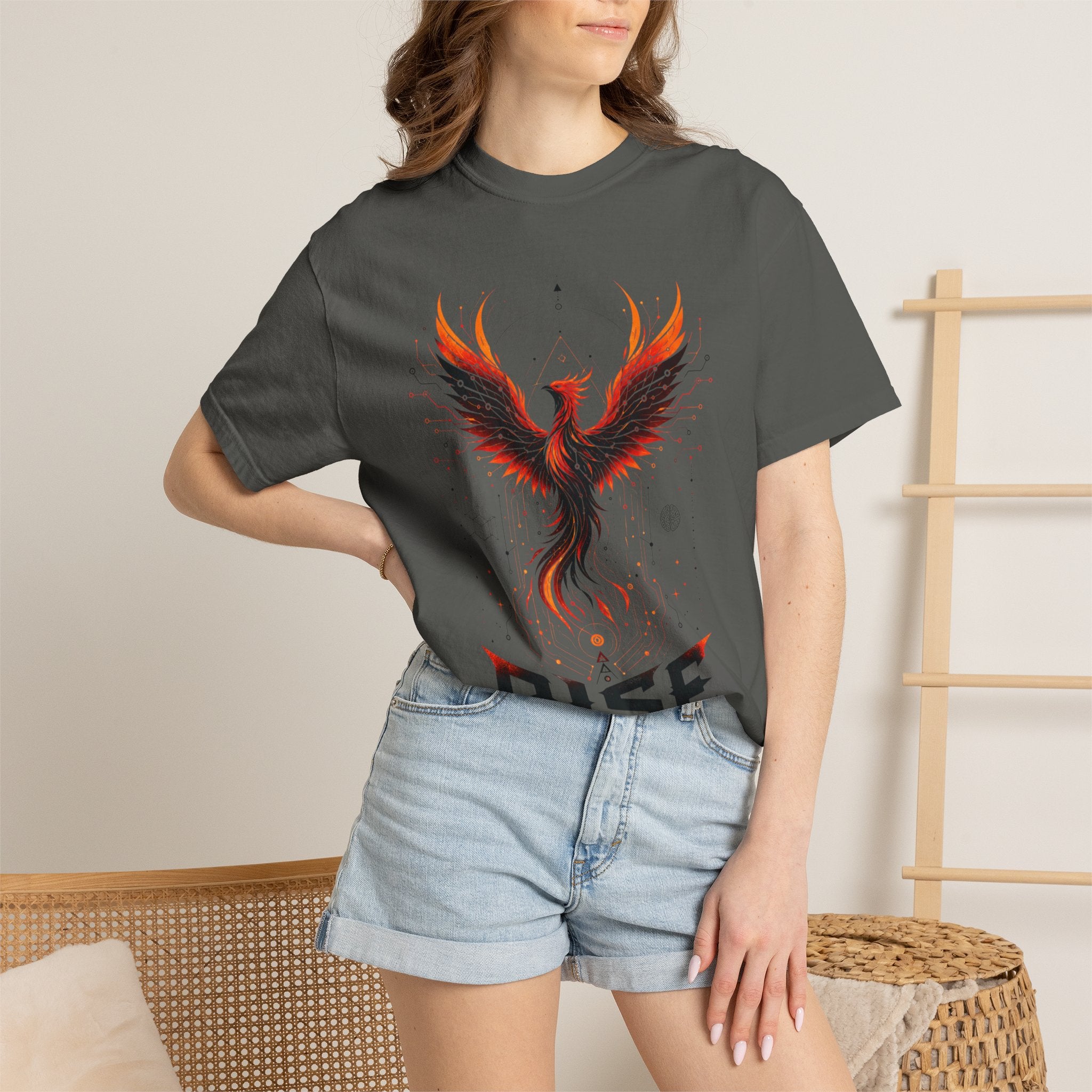 Phoenix Rise T-Shirt — "Rise In Your Own Way" Inspirational Graphic Tee