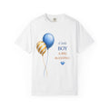 Baby Boy T-Shirt — "A Little Boy A Big Blessing" Newborn Announcement Tee
