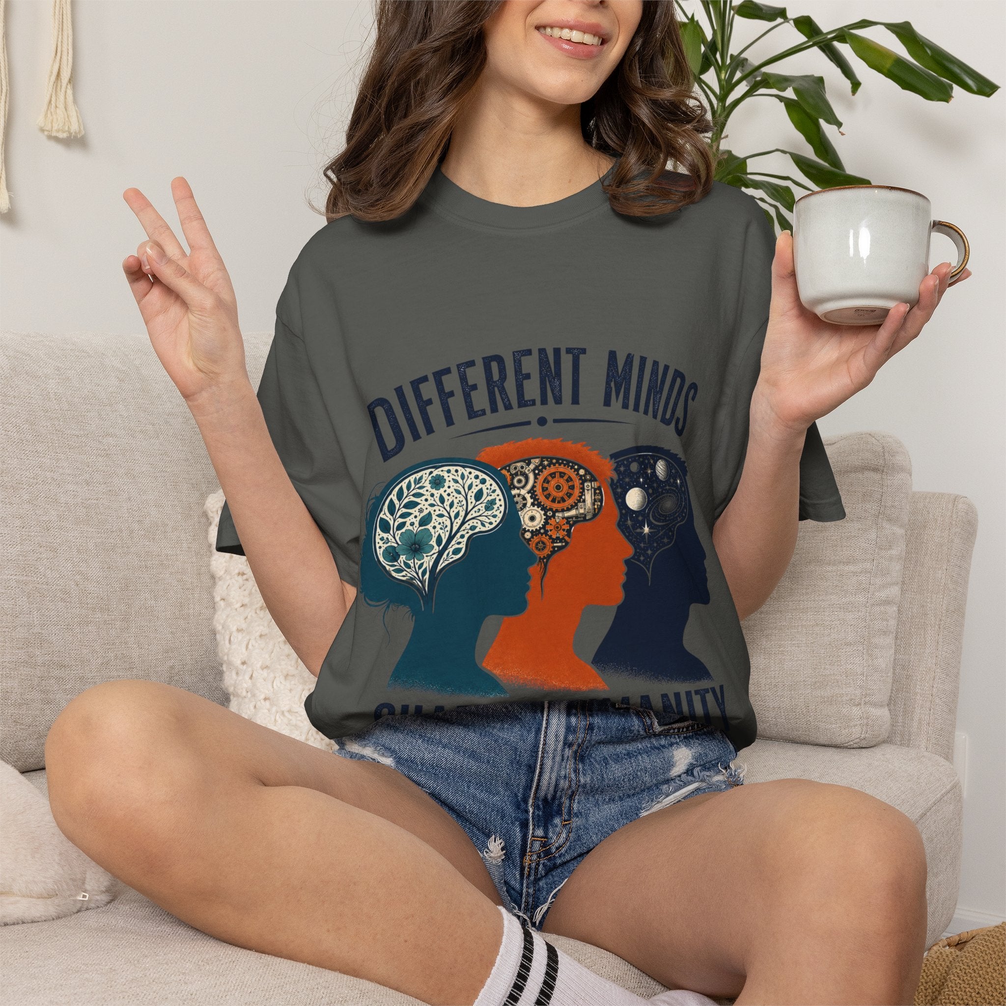 Different Minds Shared Humanity T-Shirt — Unity & Neurodiversity Awareness Tee