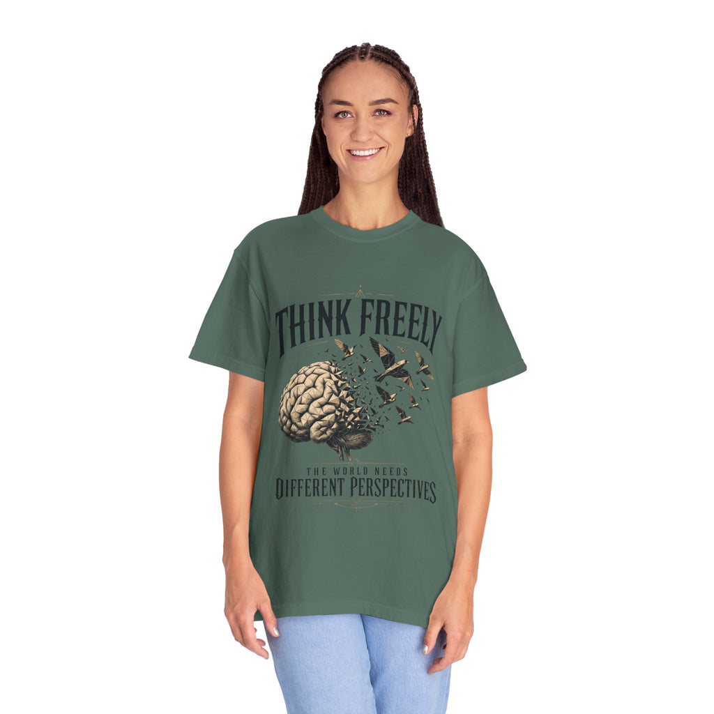Think Freely T-Shirt — 'The World Keeps Different Perspectives' Graphic Tee