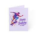 Skateboarder Happy Birthday Greeting Card — Colorful Action Skate Birthday Note (Pack of 1, 10, 30, 50)