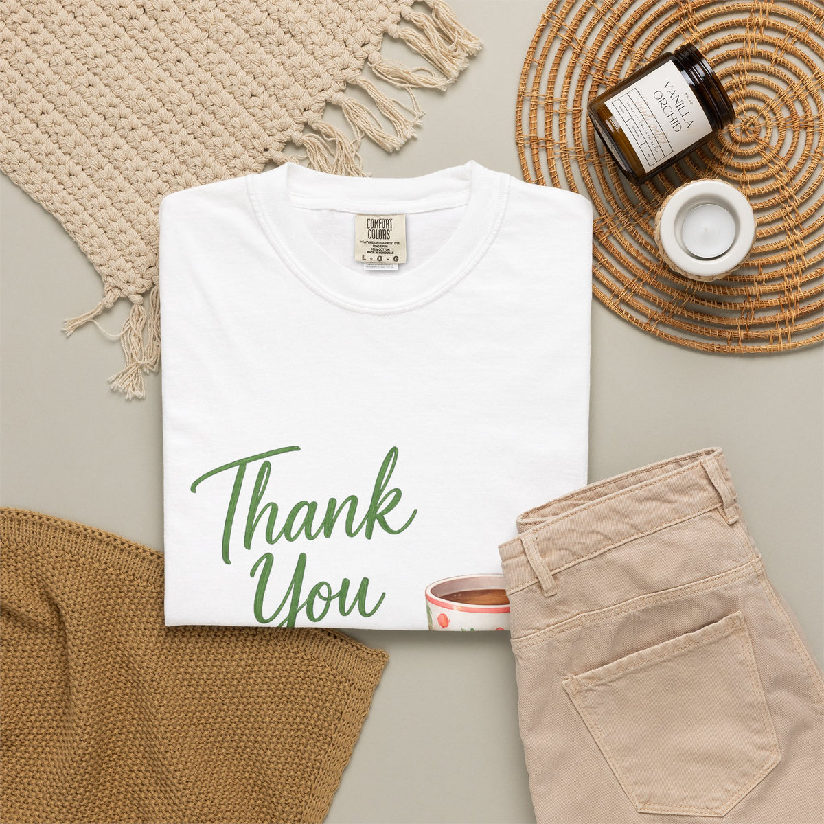 Thank You Books & Tea T-Shirt — Appreciation Gift for Teachers & Book Lovers