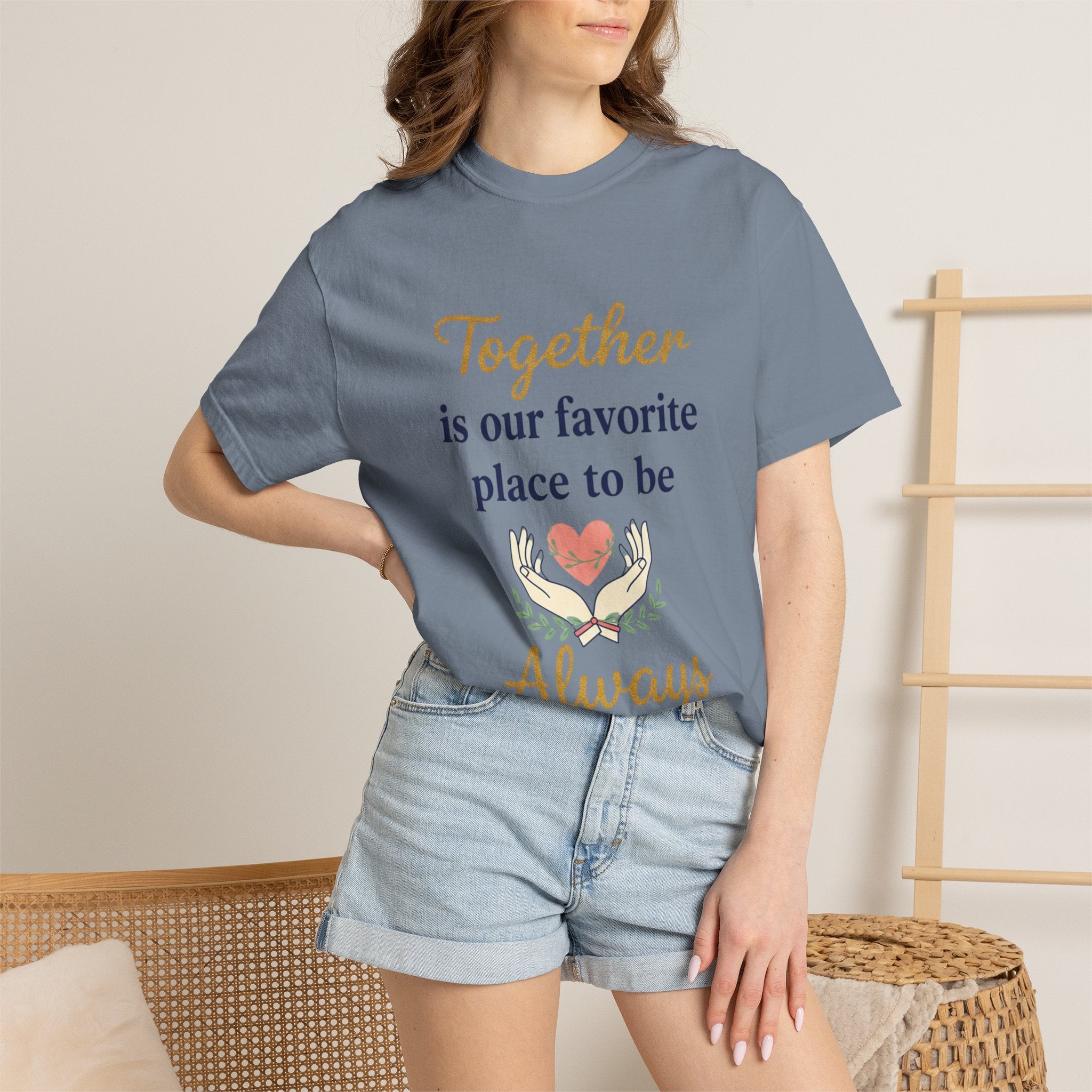 Together Is Our Favorite Place To Be - Romantic Heart T-Shirt