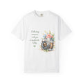 Camera Floral T‑Shirt — "Collecting memories with you is my favorite hobby"