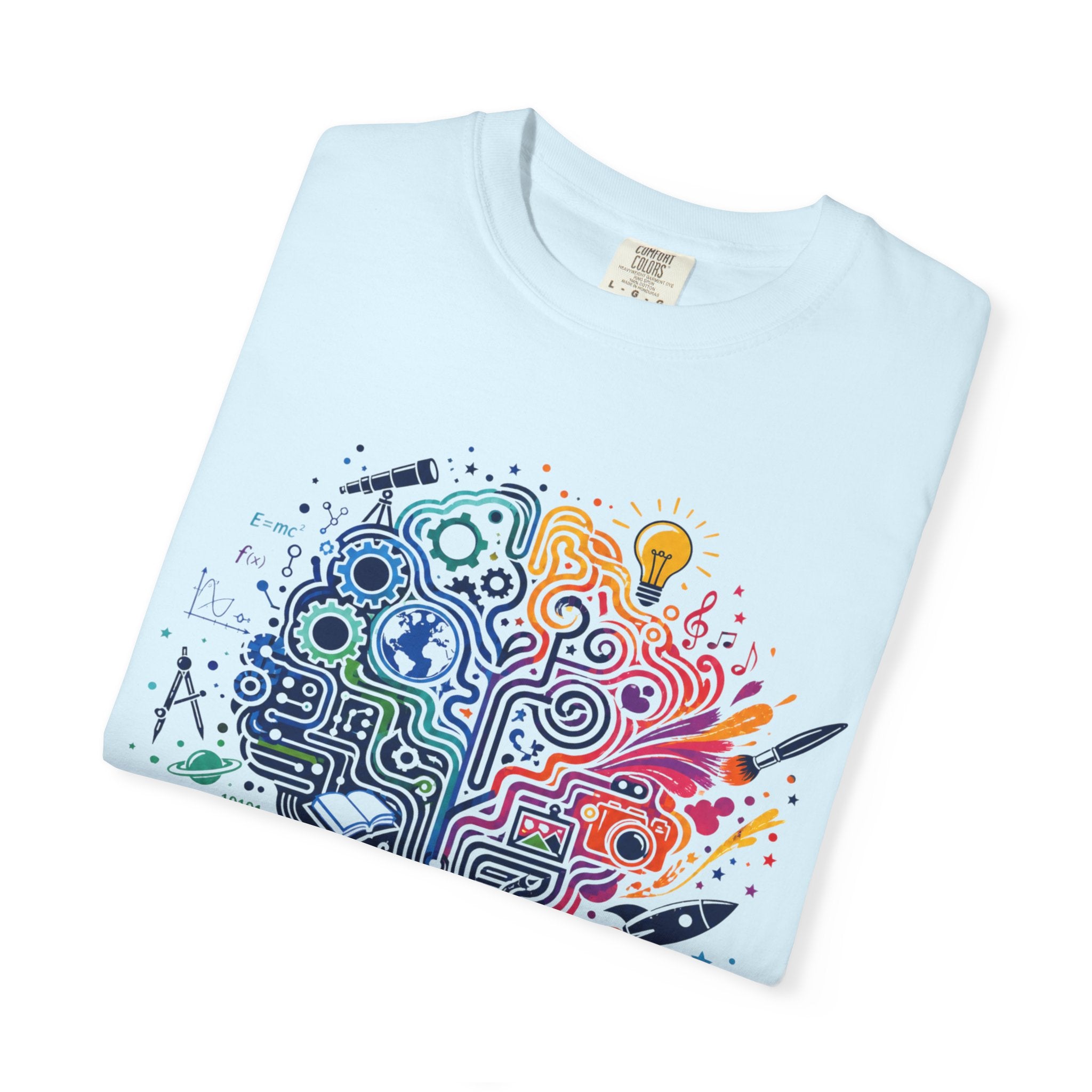 Limitless Potential T-Shirt — Inspirational Brain & Rainbow Design