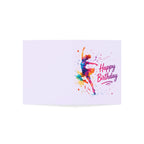 Happy Birthday Dancer Greeting Card — Colorful Ballet Birthday Card (1/10/30/50 pcs)