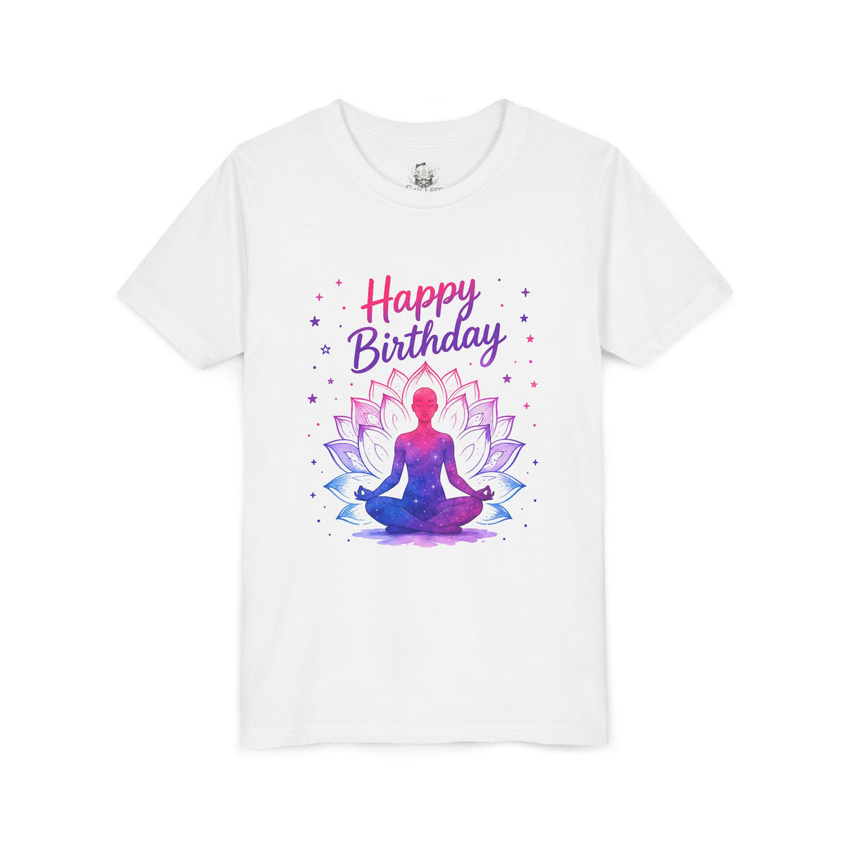 Happy Birthday Yoga Kid Tee — Youth Meditation Birthday T-Shirt