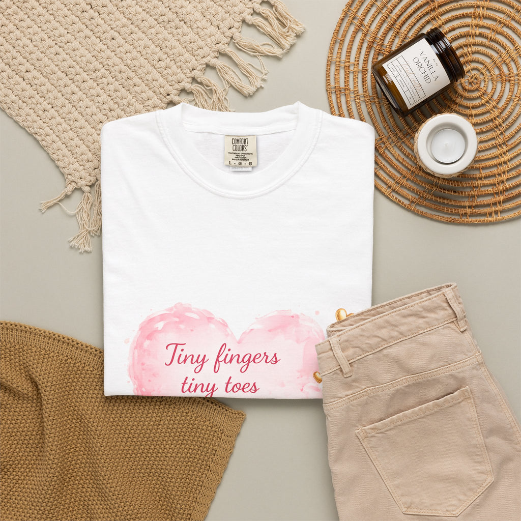 Baby Heart Tee — "Tiny fingers tiny toes, big love that grows and grows"