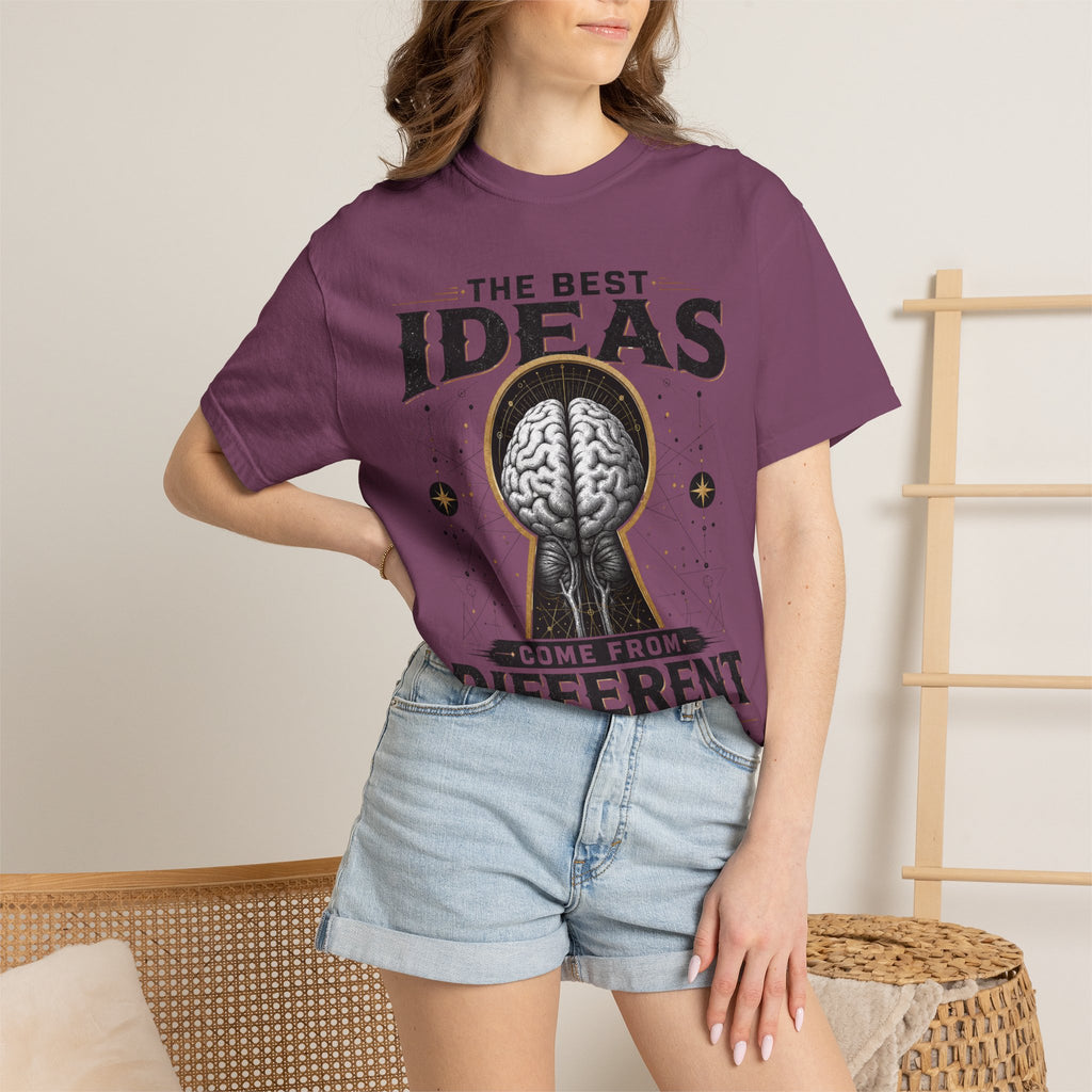 T-Shirt — "The Best Ideas Come From Different Minds" Graphic Tee