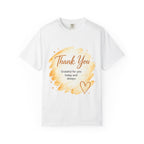 Thank You Gold Watercolor Graphic T-Shirt — Grateful For You Heart Tee